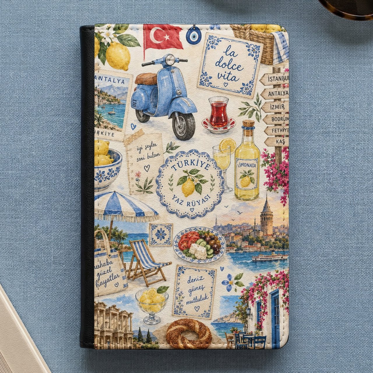 Türkiye Summer Collage Passport Cover