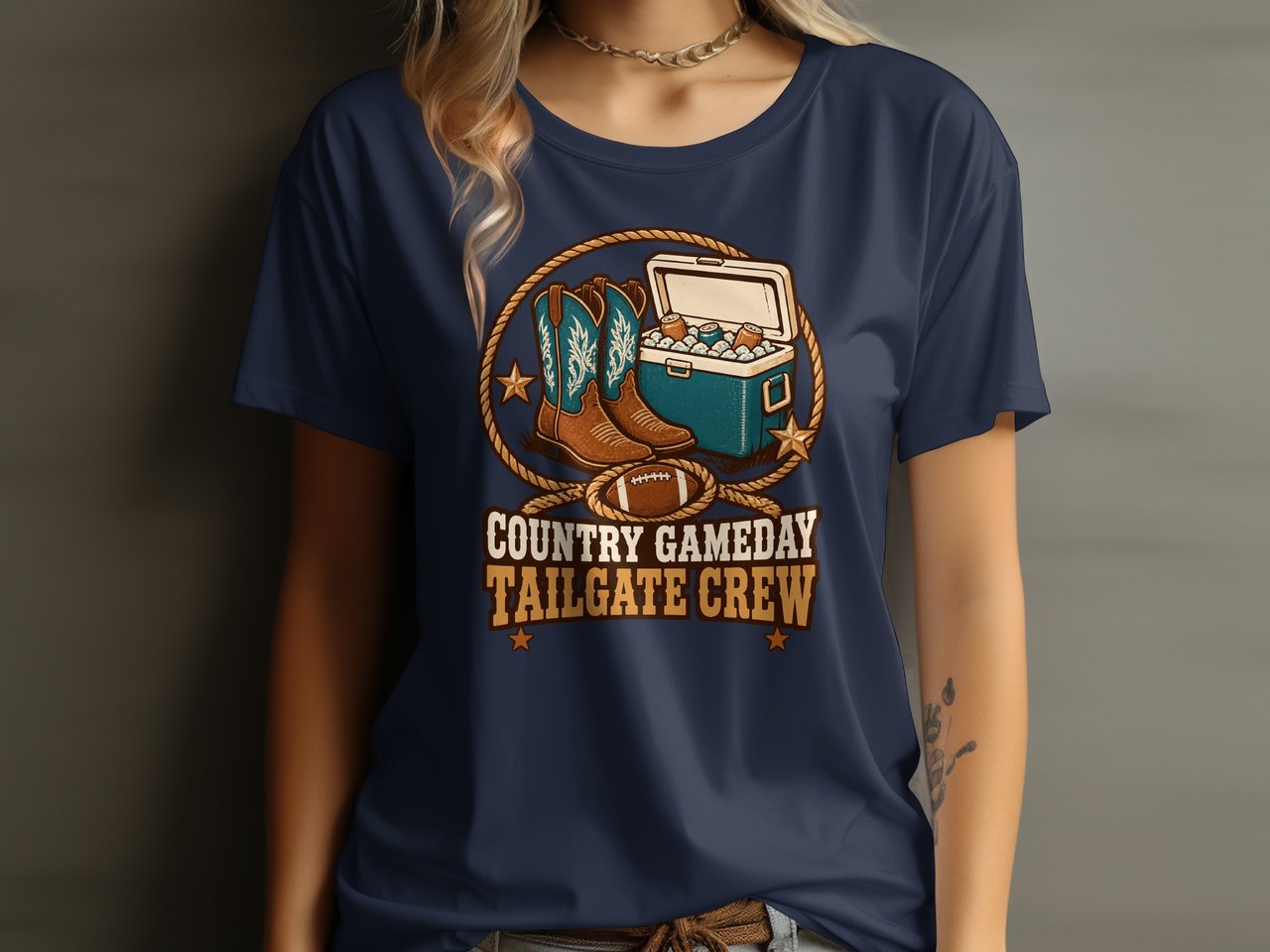Country Gameday Tailgate Crew Tee or Sweatshirt
