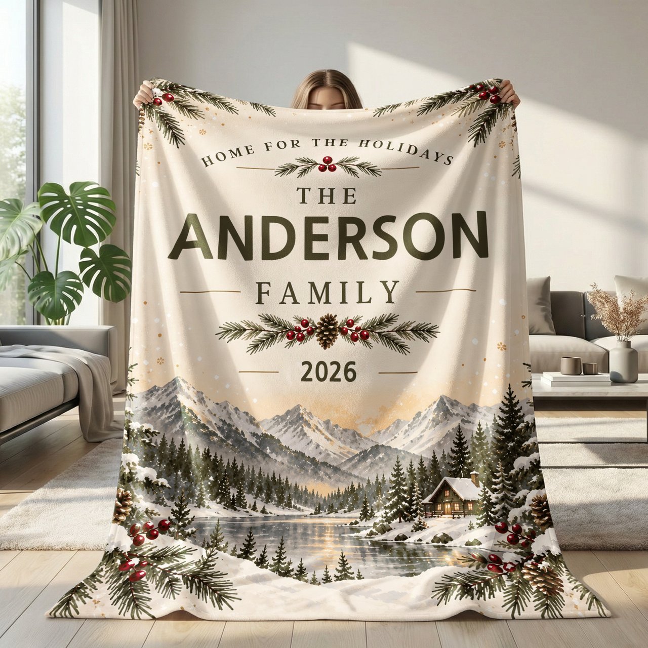 Home for the Holidays Family Blanket