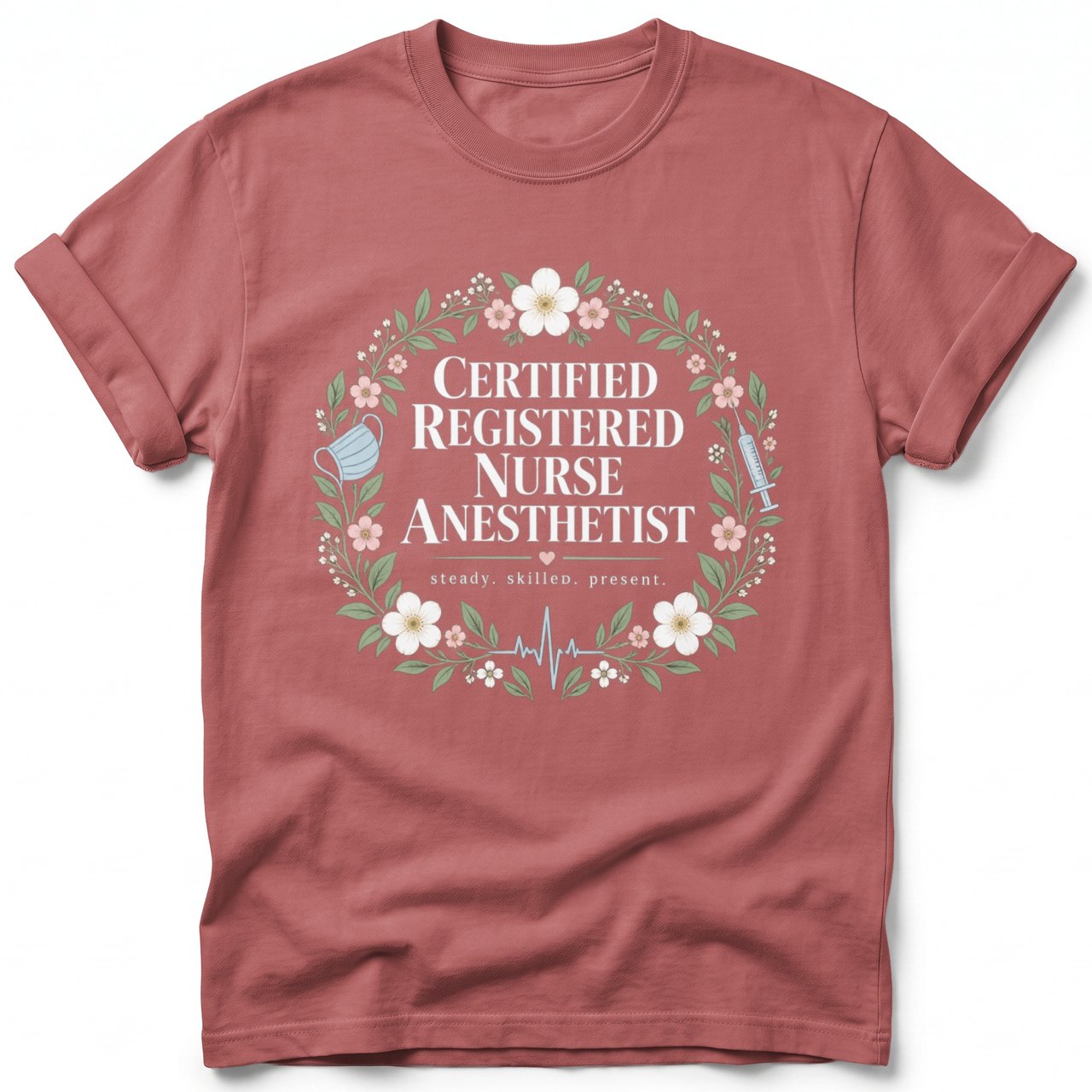 Floral Nurse Anesthetist Tee