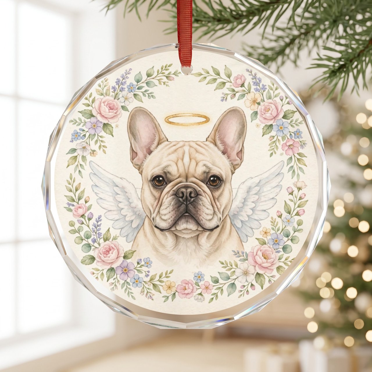 French Bulldog Memorial Ornament | Frenchie Angel | Pet Loss Gift