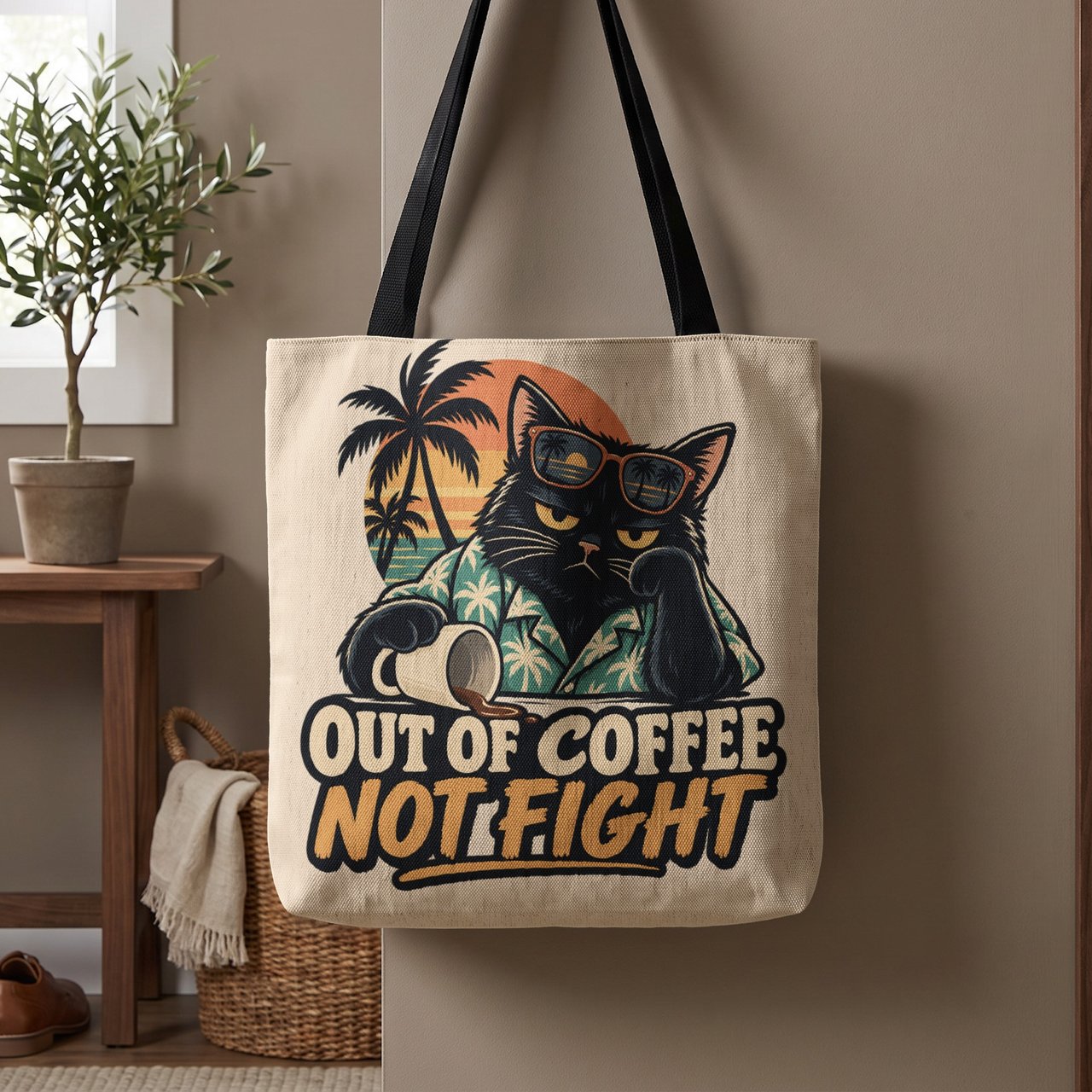 Out of Coffee Not Fight Tote Bag
