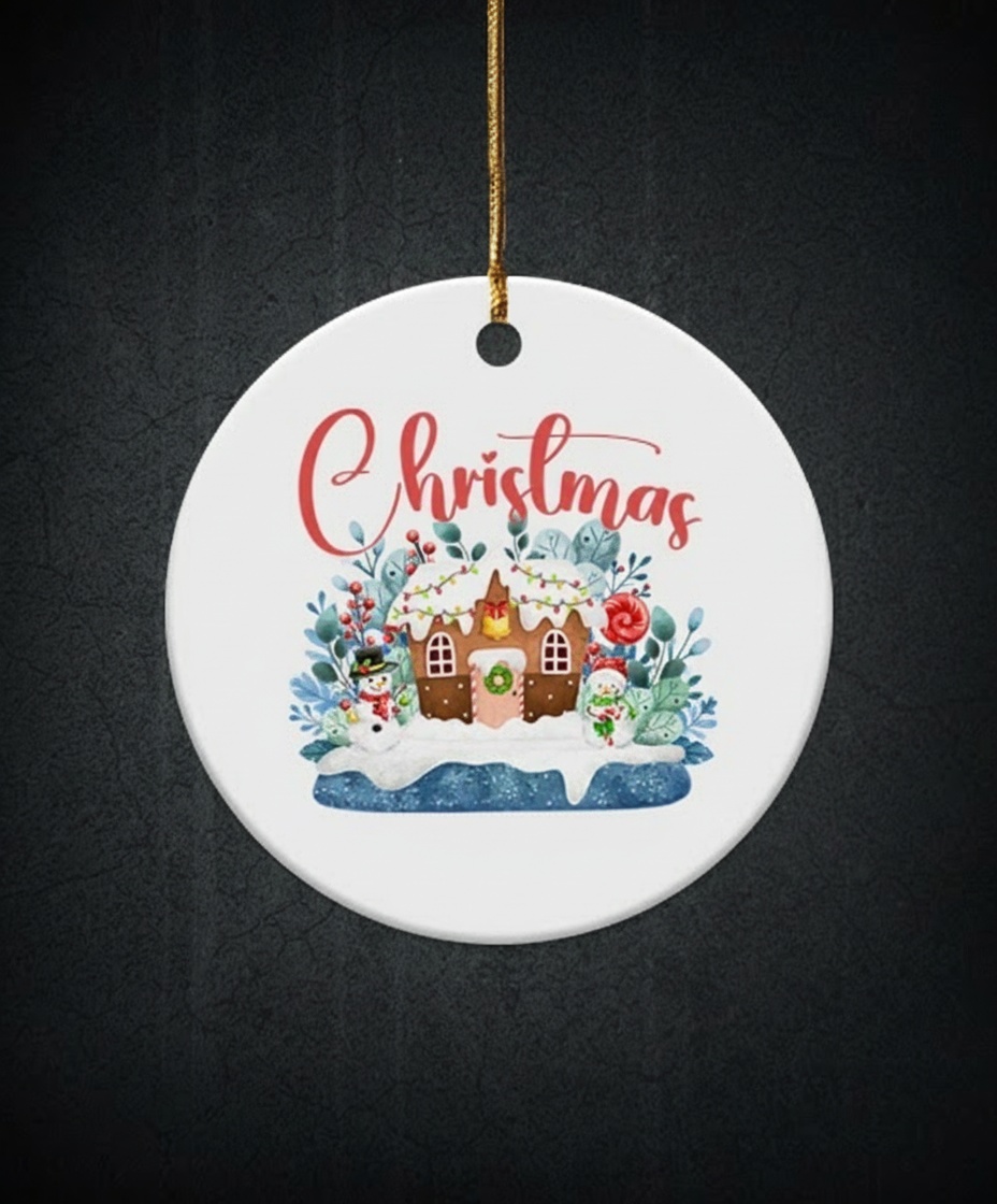 Round Porcelain Ornament