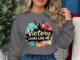 Cancer fighting t-shirt, Victory Looks Like Me tee, cancer survivor gift, motivational top, cancer awareness shirt, colorful graphic TShirt thumbnail 1