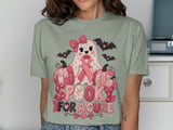 Faux Patchwork Spooky For A Cure Tee thumbnail 11