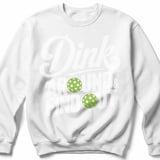 Pickleball Gildan Crewneck Sweatshirt, Dink Around & Find Out, Court Warm Up Graphic Fleece Pullover thumbnail 2