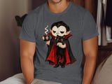 Vampire and Black Cat Coffee Tee or Sweatshirt thumbnail 1