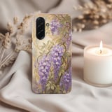 Wisteria Tough Phone Case Stained Glass Floral Art Nouveau Botanical Mosaic Flower Cover Aesthetic Cottagecore Gift for Her Nature Lover thumbnail 3