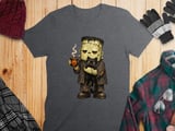 Spooky Monster Coffee Cat Tee thumbnail 7