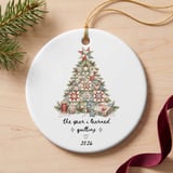 Quilter Christmas Ornament 2026, Year I Learned Quilting Keepsake, Patchwork Tree Sewing Gift, Holiday Tree Decor for Crafters thumbnail 6