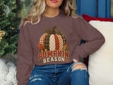 Pumpkin Season Tee or Sweatshirt, Faux Patchwork Design thumbnail 11