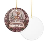 Baby First Christmas Ornament, Custom Woodland Deer Snow Globe Keepsake, Personalized Fawn Ornaments, Rustic Winter Holiday Tree Decor thumbnail 6