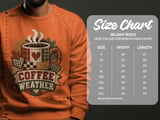 Coffee Weather Tee or Sweatshirt, Faux Patchwork Design thumbnail 11