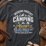 Weekend Camping Forecast Tee thumbnail 1