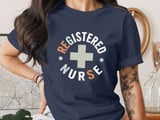 Retro Registered Nurse T-Shirt: Vintage Medical Cross, RN Staff Tee thumbnail 7