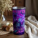 Personalized Halloween Tumbler, DJ Skeleton Tumbler, Halloween Party Gift, Custom Name Tumbler, Spooky Season Tumbler thumbnail 5