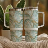 Turquoise Gold Marble Tumbler Design, Digital Paper Pack, Scrapbooking Paper, Floral Backgrounds, Sublimation Tumbler Png Digital thumbnail 9