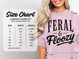 Feral & Floozy T-Shirt, Sassy Wild Woman Tee, Funny Distressed Vintage Style Graphic Top, Humorous Best Friend Bachelorette Gift for Her thumbnail 7
