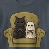 Gamer Ghost and Cat Tee thumbnail 11