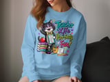 Whimsical 'Purrfectly Fun' Teacher Cat T-Shirt thumbnail 12