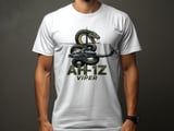 AH-1Z Viper Attack Helicopter T-Shirt, Military Aviation Snake Graphic Tee, USMC Pilot Gift, Tactical Veteran Helicopter Graphic Shirt thumbnail 3