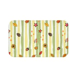 Fall Shower Curtain and Bath Mat Set, Rustic Autumn Botanical Bathroom Decor, Vintage Cottagecore Leaves Acorn Pinecone Yellow Green Decor thumbnail 14