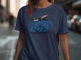 C-17 Globemaster III T-Shirt, Air Force Military Aircraft Tee, Aviation Fan Pilot Gift for Him, Veteran Shirt thumbnail 3