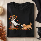 Golden Retriever Ghost Tug Tee thumbnail 2