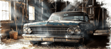 40oz Tumbler Vintage Car Barn Sublimation, Seamless Tapered Distressed Hot Rod Wrap Digital, Rustic Garage PNG thumbnail 14