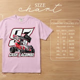 Cash Lacombe Sprint Car Racing T-Shirt | Distressed Race Car #97 Tee | Motorsports Fan Apparel Gift | Speed Lover Shirt thumbnail 6