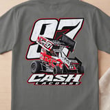 Sprint Car Racing T-Shirt | Cash Lacombe #97 Motorsports Fan Tee | Dirt Track Race Car Driver Gift | Bold Automotive Graphic Apparel thumbnail 12