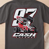 Sprint Car Racing T-Shirt | Cash Lacombe #97 Motorsports Fan Tee | Dirt Track Race Car Driver Gift | Bold Automotive Graphic Apparel thumbnail 8