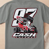 Sprint Car Racing T-Shirt | Cash Lacombe #97 Motorsports Fan Tee | Dirt Track Race Car Driver Gift | Bold Automotive Graphic Apparel thumbnail 10