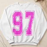 Cash Lacombe #97 Racing Sweatshirt | Pink CLR Race Team Crewneck | Dirt Track Racing Merch thumbnail 4