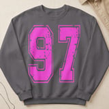 Cash Lacombe #97 Racing Sweatshirt | Pink CLR Race Team Crewneck | Dirt Track Racing Merch thumbnail 5