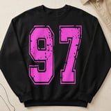 Cash Lacombe #97 Racing Sweatshirt | Pink CLR Race Team Crewneck | Dirt Track Racing Merch thumbnail 1