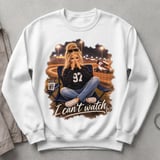 Dirt Track Racing Sweatshirt, I Cant Watch Sprint Car Race Day Crewneck, Racing Wife Graphic Pullover, Gift for Racing Girlfriend thumbnail 3