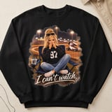 Dirt Track Racing Sweatshirt, I Cant Watch Sprint Car Race Day Crewneck, Racing Wife Graphic Pullover, Gift for Racing Girlfriend thumbnail 1