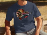 AH-64 Apache Helicopter T-Shirt, Military Aviation Shirt, Attack Chopper Graphic Tee, Army Veteran Pilot Gift for Him, Aircraft Graphic Top thumbnail 3