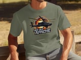 AH-64 Apache Helicopter T-Shirt, Military Aviation Shirt, Attack Chopper Graphic Tee, Army Veteran Pilot Gift, Air Force Combat Top thumbnail 5