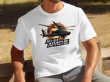 AH-64 Apache Helicopter T-Shirt, Military Aviation Shirt, Attack Chopper Graphic Tee, Army Veteran Pilot Gift, Air Force Combat Top thumbnail 6