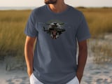 AH-64 Apache Helicopter Shirt, Military Aviation T-Shirt, Army Veteran Gift, Combat Chopper Graphic Tee, Attack Helicopter Pilot Apparel thumbnail 2