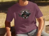 AH-64 Apache Helicopter Shirt, Military Aviation T-Shirt, Army Veteran Gift, Combat Chopper Graphic Tee, Attack Helicopter Pilot Apparel thumbnail 13