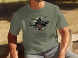 AH-64 Apache Helicopter Shirt, Military Aviation T-Shirt, Army Veteran Gift, Combat Chopper Graphic Tee, Attack Helicopter Pilot Apparel thumbnail 4