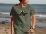 AH-64 Apache Helicopter Shirt, Military Aviation T-Shirt, Army Veteran Gift, Combat Chopper Graphic Tee, Attack Helicopter Pilot Apparel thumbnail 6