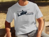 Apache Helicopter T-Shirt, AH-64 Military Aviation Graphic Tee, Attack Chopper Shirt, Pilot Veteran Gift, Retro Flight AvGeek Apparel thumbnail 2