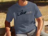 Apache Helicopter T-Shirt, AH-64 Military Aviation Graphic Tee, Attack Chopper Shirt, Pilot Veteran Gift, Retro Flight AvGeek Apparel thumbnail 5