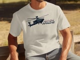 Apache Helicopter T-Shirt, AH-64 Military Aviation Graphic Tee, Attack Chopper Shirt, Pilot Veteran Gift, Retro Flight AvGeek Apparel thumbnail 3