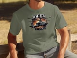AH-64 Apache Helicopter T-Shirt, Military Aviation Shirt, Attack Chopper Graphic Tee, Army Aviator Pilot Gift, Aircraft Veteran Apparel thumbnail 7