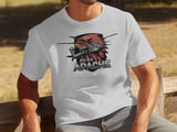 Apache Helicopter T-Shirt, AH-64 Aviation Tee, Military Aircraft Shirt, Army Aviator Graphic Tee, Flight Pilot Veteran Gift for Him thumbnail 3